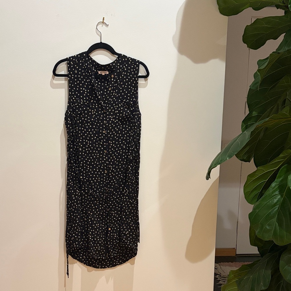 Juicy Couture Black Heart Print Blouse